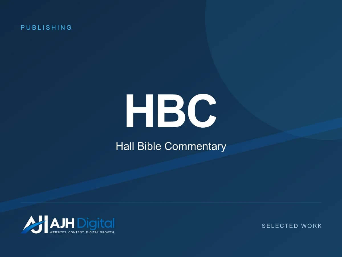 Hall Bible Commentary — AJH Digital portfolio graphic