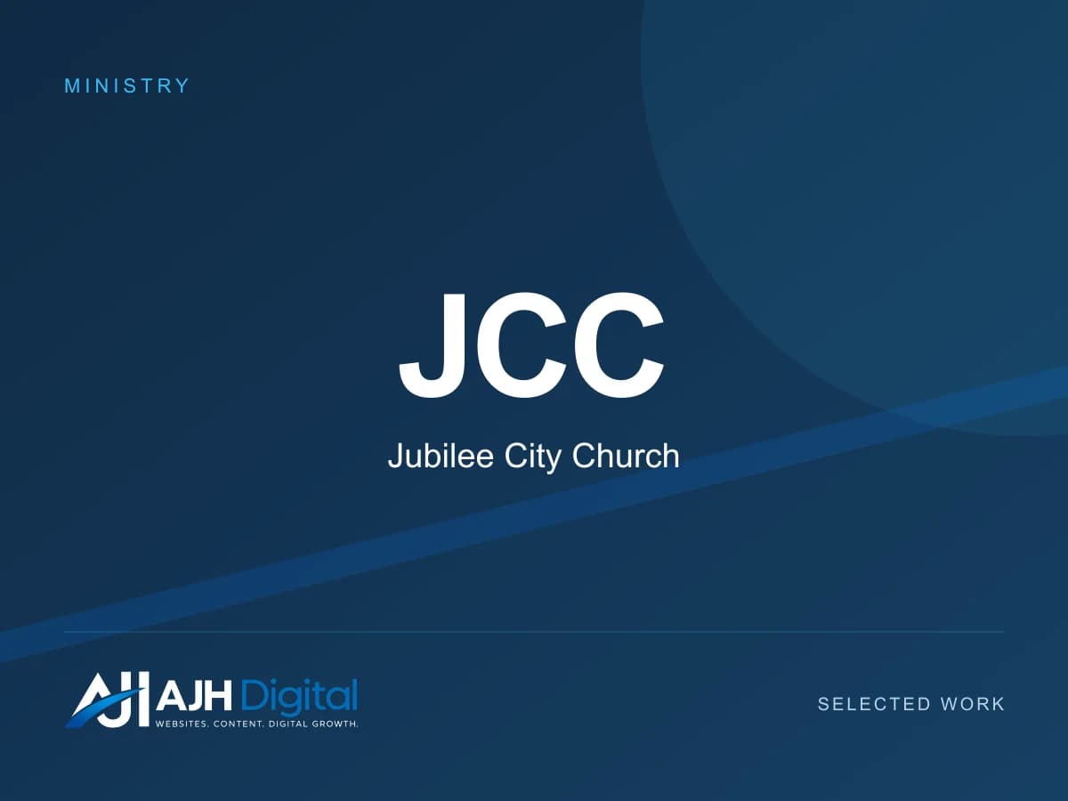 Jubilee City Church — AJH Digital portfolio graphic