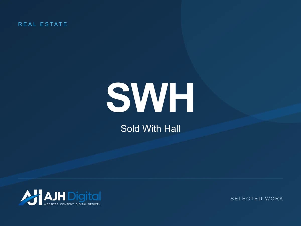 Sold With Hall — AJH Digital portfolio graphic